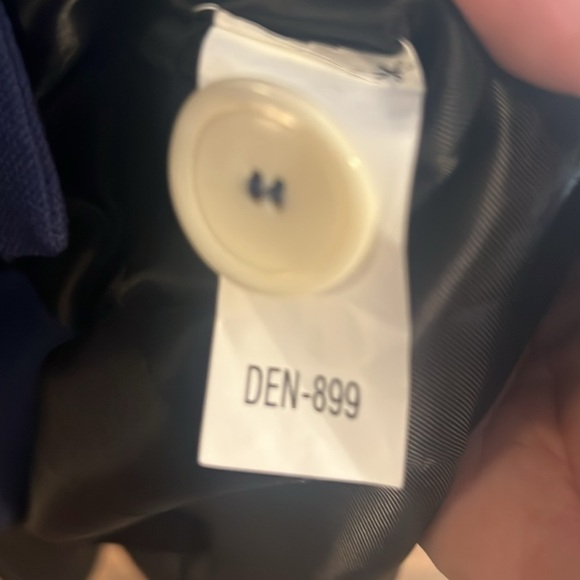 ZARA Woman Oversized Navy Double Breasted Blazer with Pearl Buttons Size Small - Picture 9 of 10